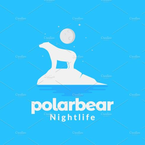 abstract polar bear stand logo cover image.