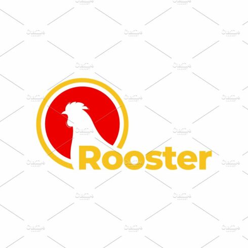 abstract negative space rooster logo cover image.