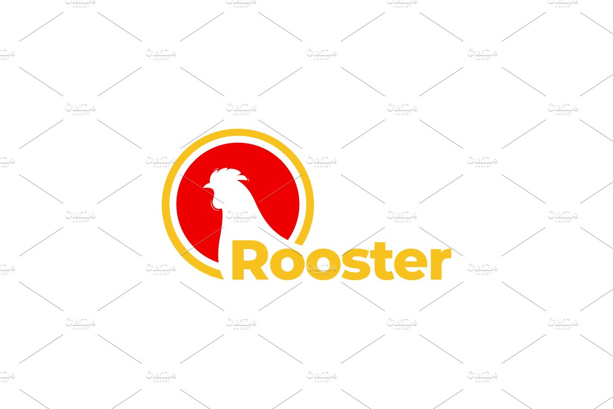 abstract negative space rooster logo cover image.