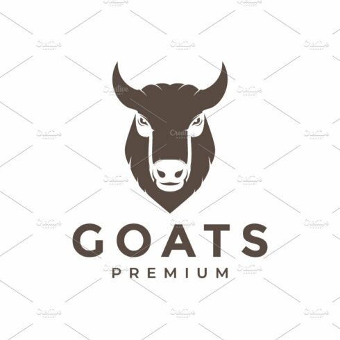 face goat mountain logo design cover image.