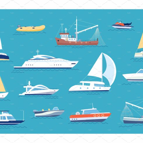 Yachts and sailboats. Small sea cover image.