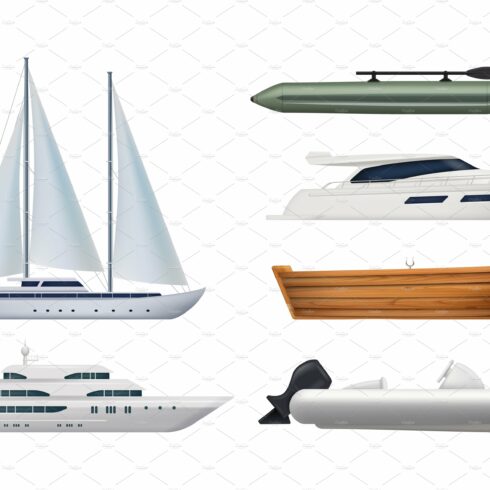 Sailing boats. Ocean transportation cover image.