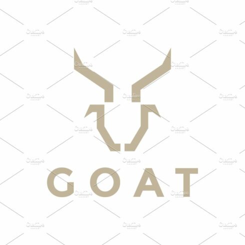 simple animal horn minimal goat logo cover image.
