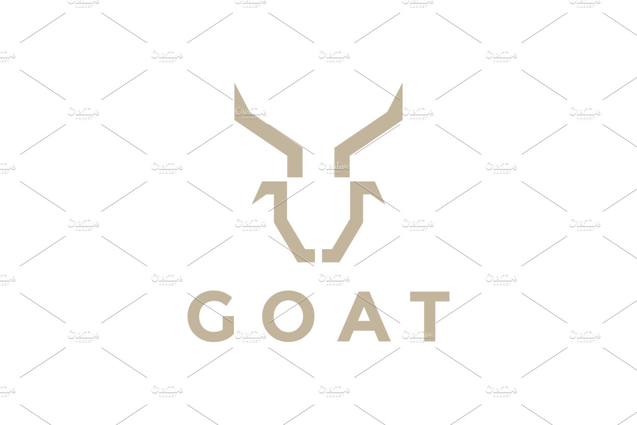 simple animal horn minimal goat logo cover image.