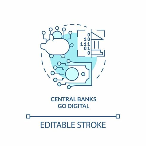 Central banks go digital icon cover image.