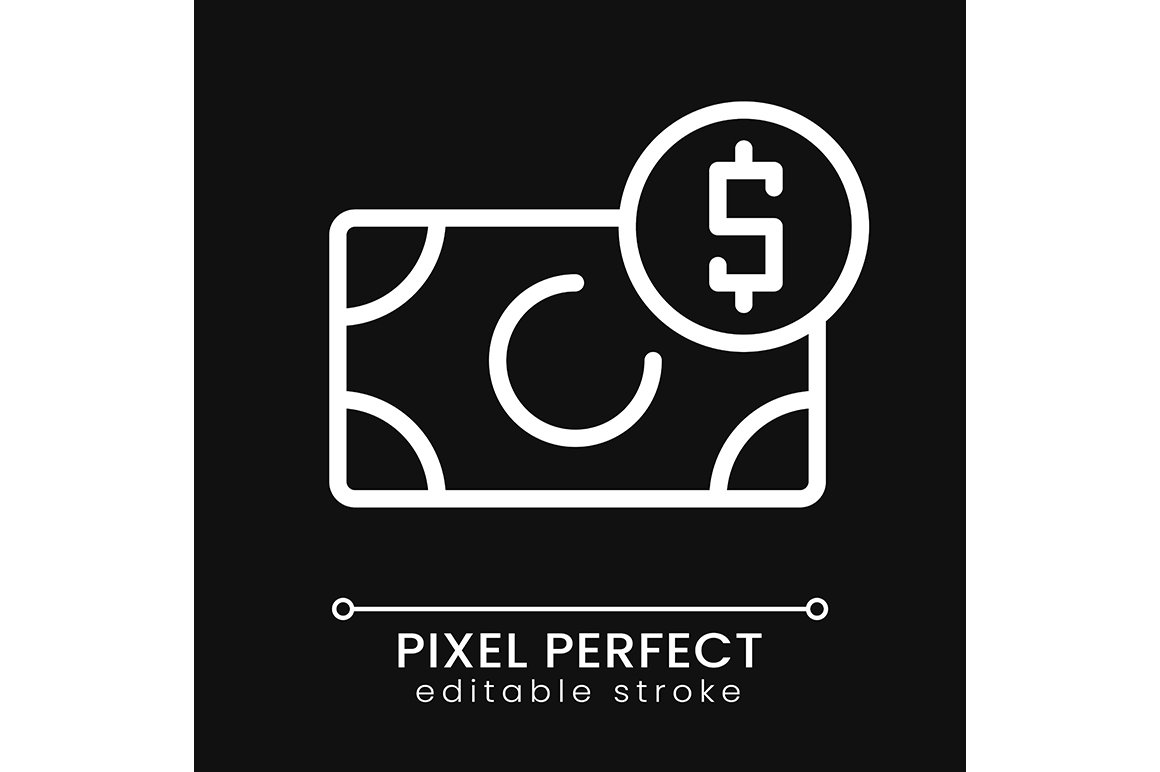 Incoming money pixel perfect icon cover image.