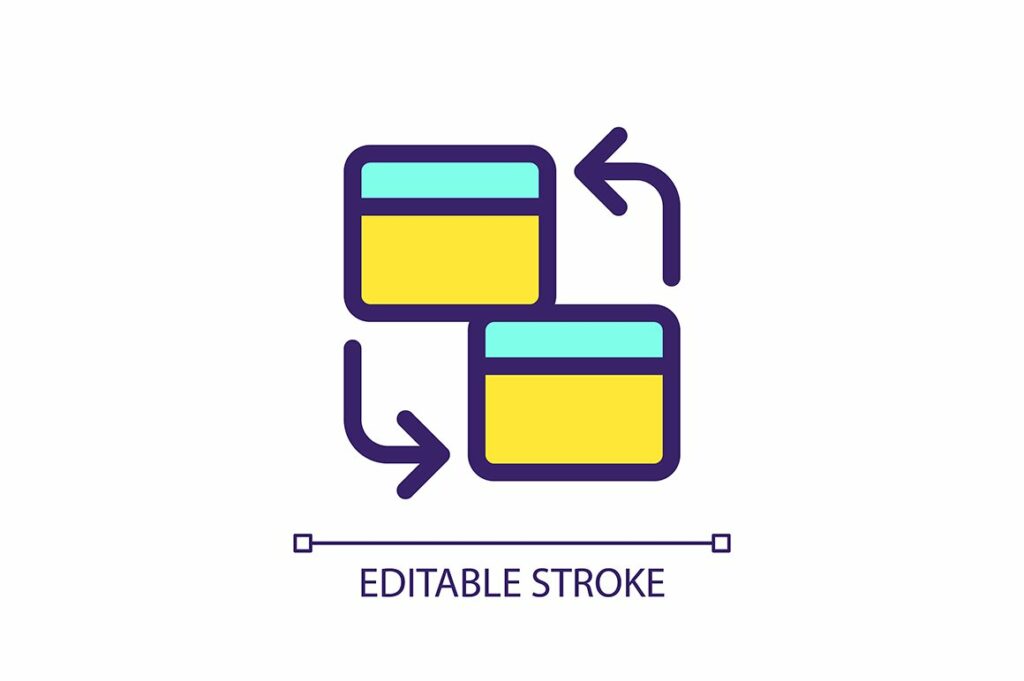 Intra bank transfer RGB color icon – MasterBundles