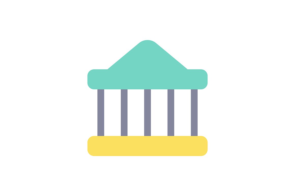 Bank svg flat color ui icon cover image.