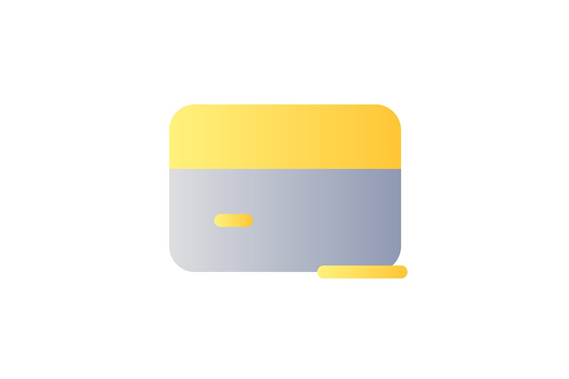 Close bank account flat color icon cover image.
