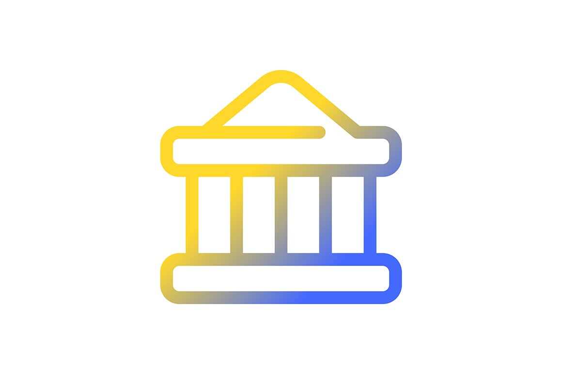 Bank pixel perfect linear ui icon cover image.
