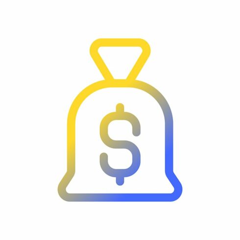 Bag of money pixel perfect ui icon cover image.