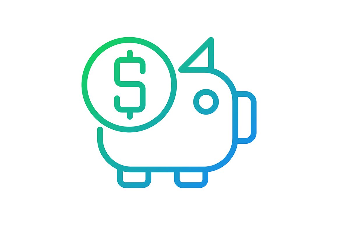 Piggy bank pixel perfect icon cover image.