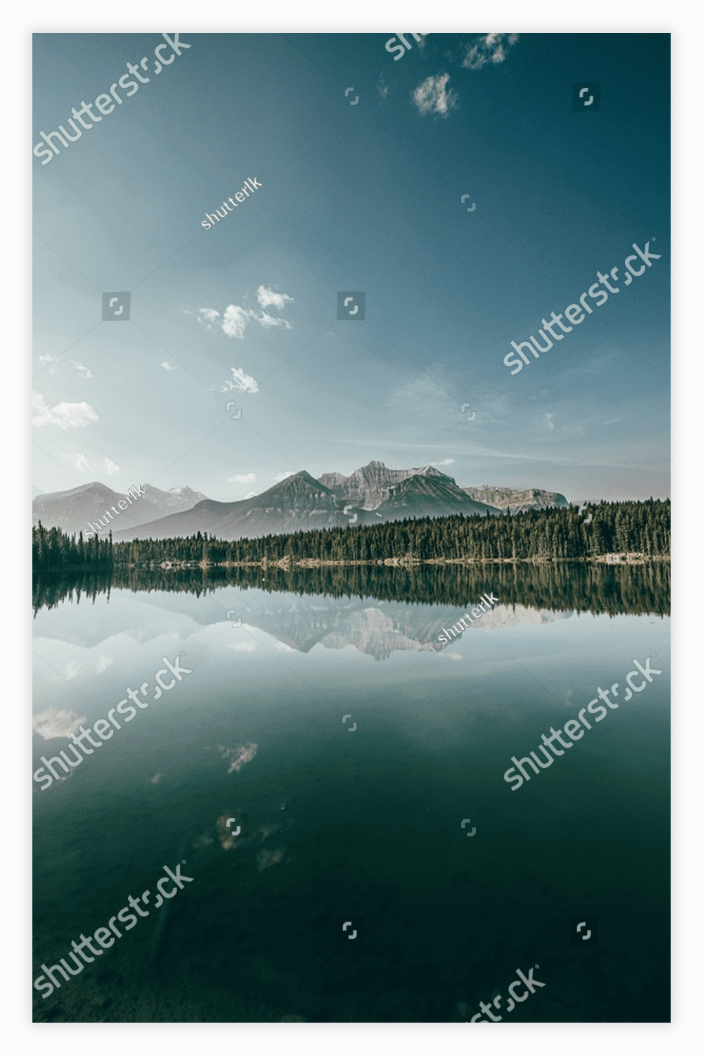 Lake with a mountain in the background.