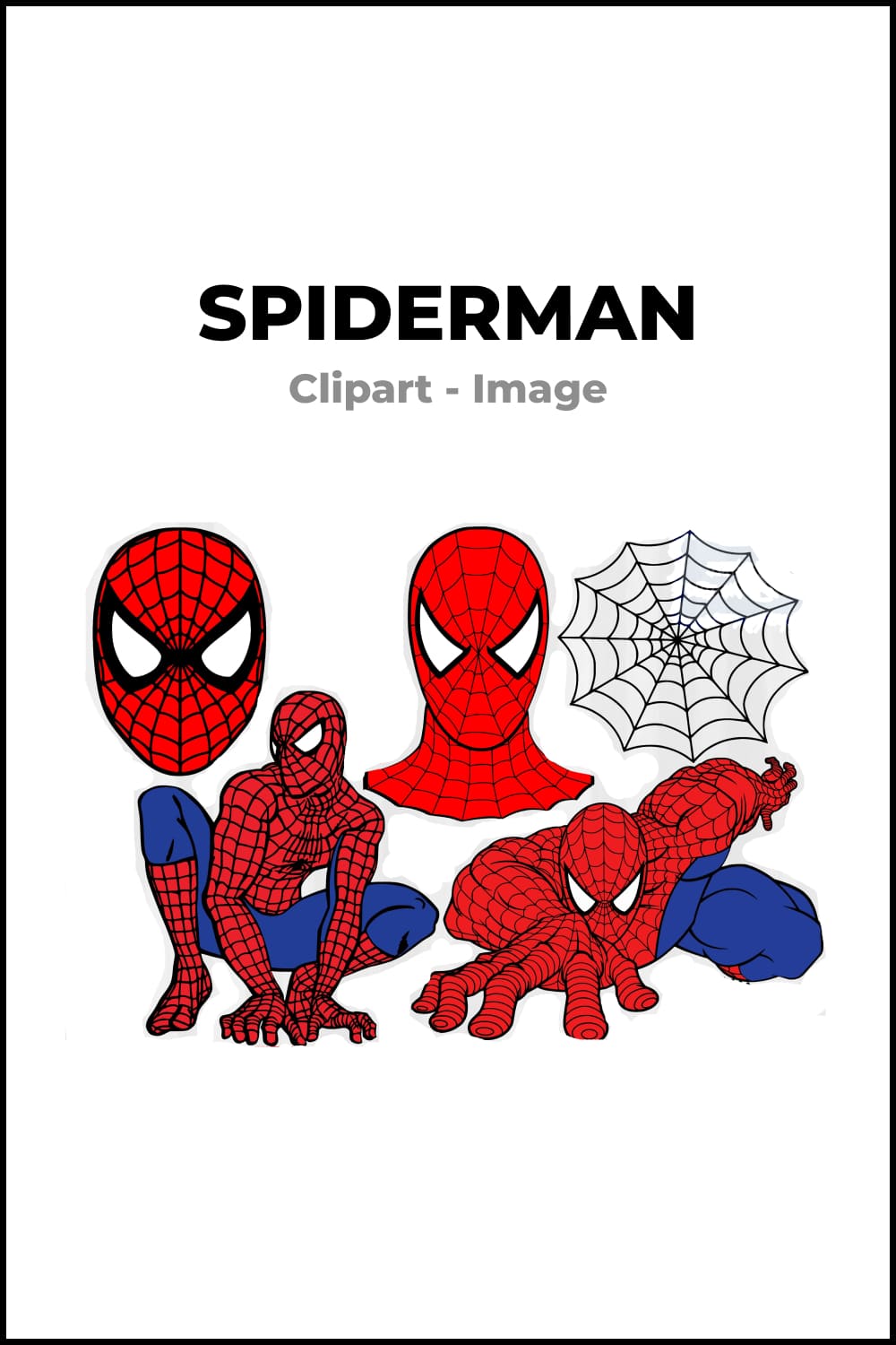 Collage with Spiderman Clipart - Image.