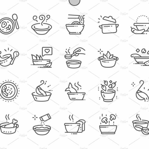 Soup Line Icons cover image.