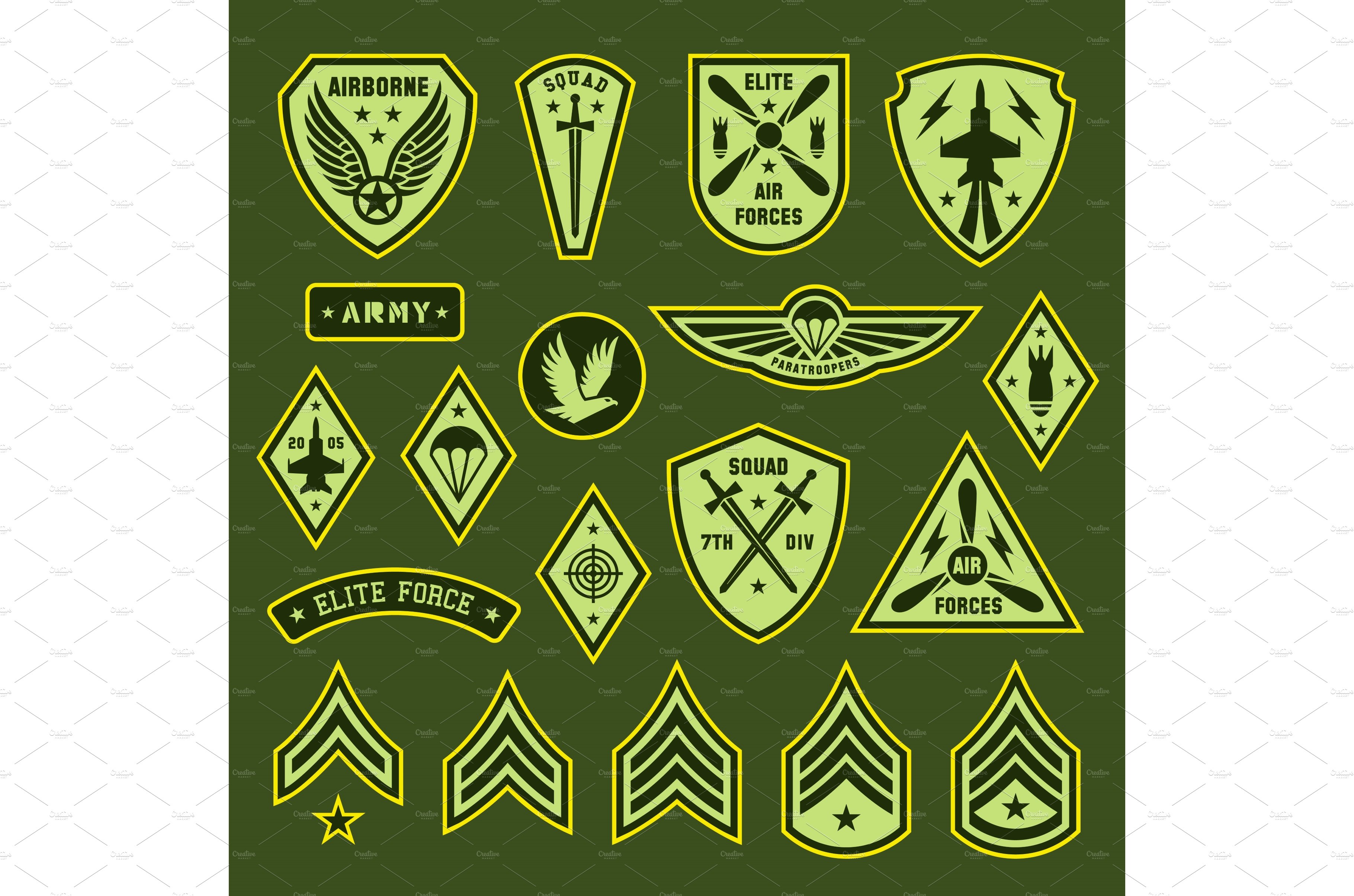 Army badges and patches. United cover image.