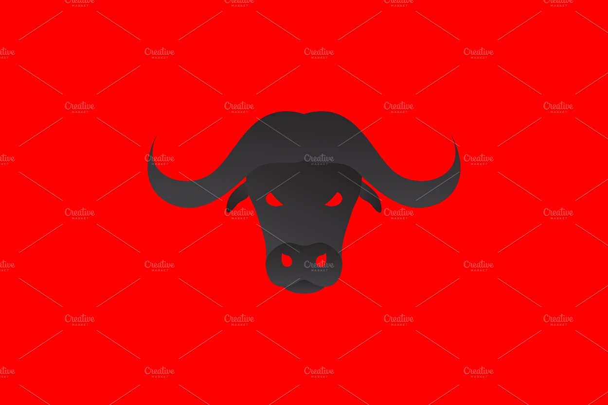 buffalo head abstract black logo cover image.