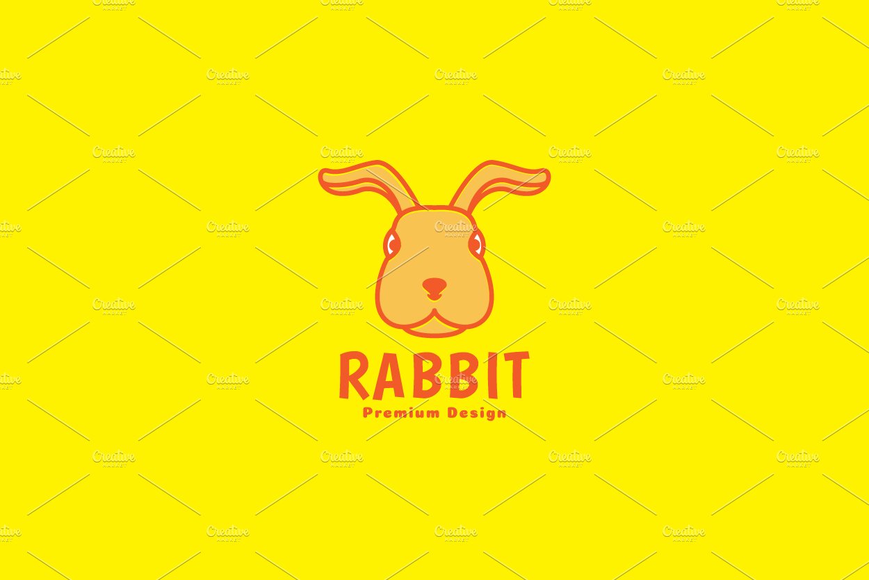 colorful animal pets rabbit head car cover image.