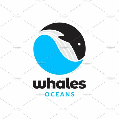 circle geometric abstract whale logo cover image.