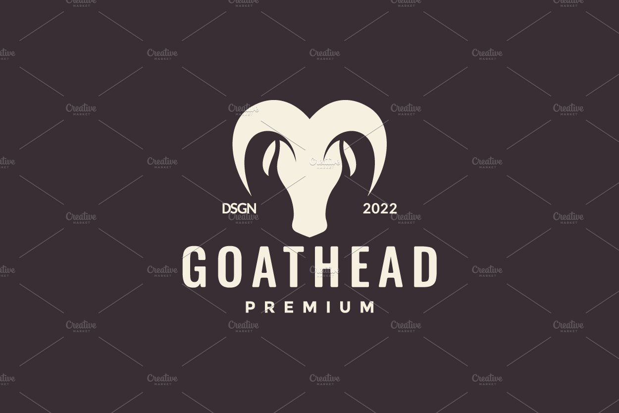 silhouette head goat vintage logo cover image.