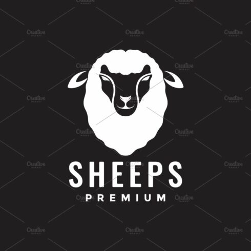 modern white sheep logo design cover image.