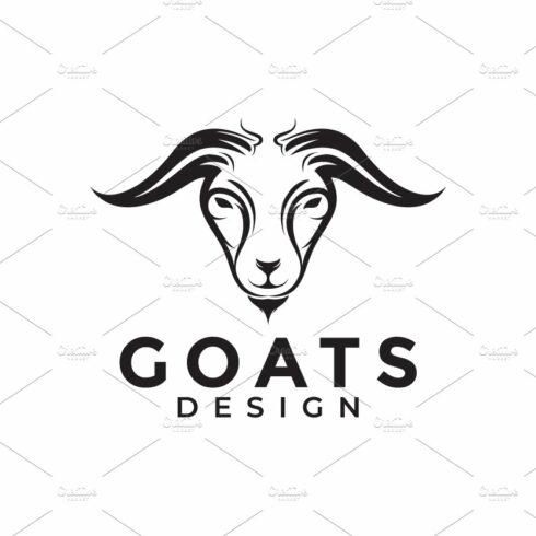 head goat with art modern logo cover image.