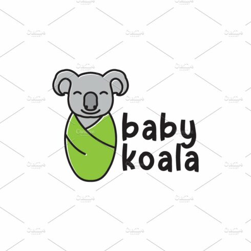 animal cartoon cute koala baby logo cover image.