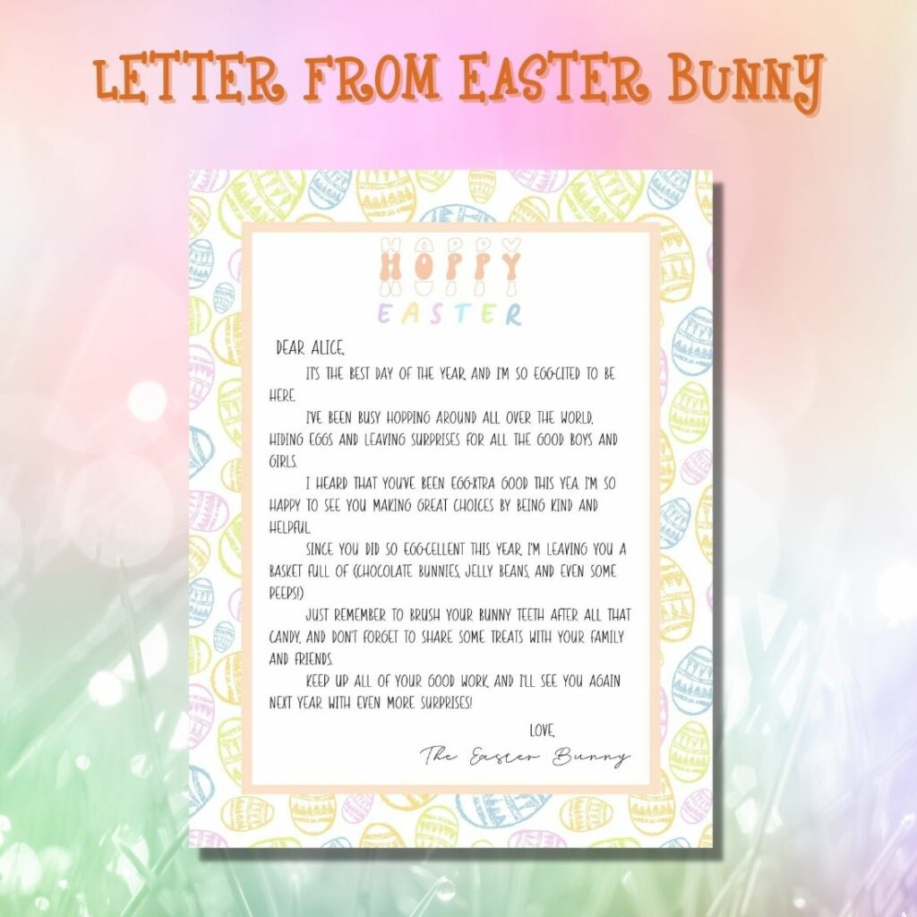 Editable Easter Bunny Letter & Certificates - MasterBundles