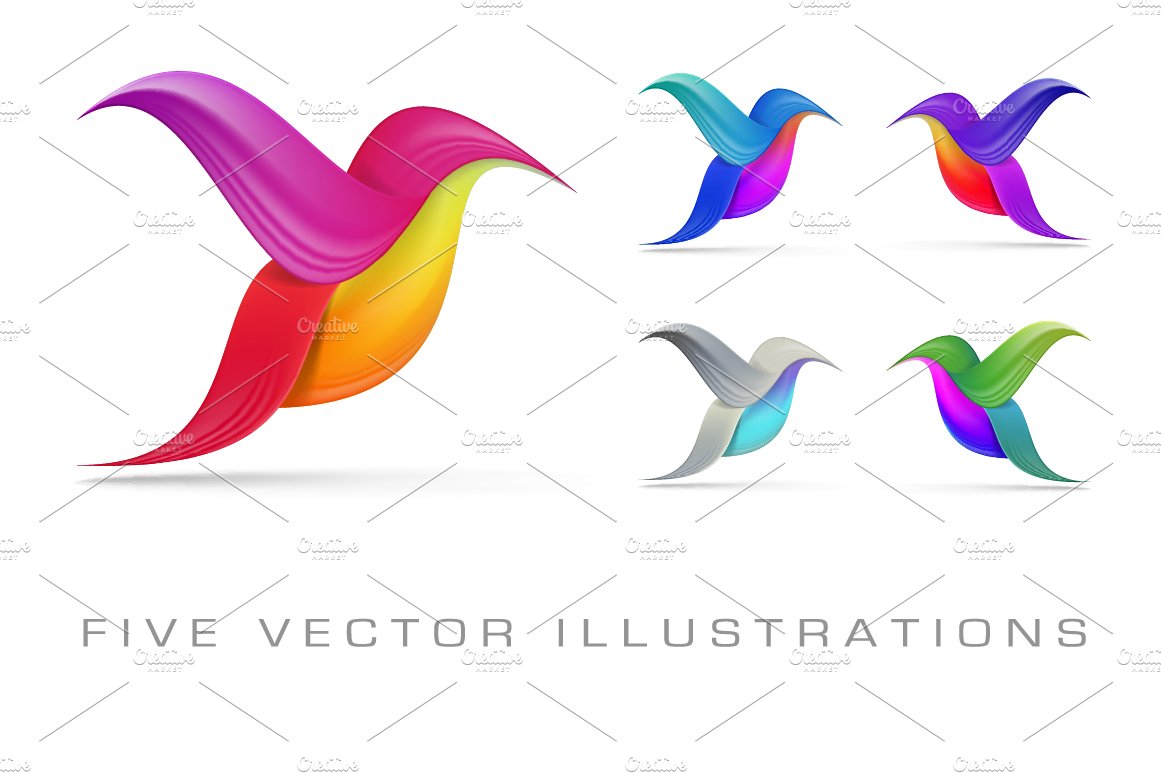 Hummingbird abstract symbols cover image.
