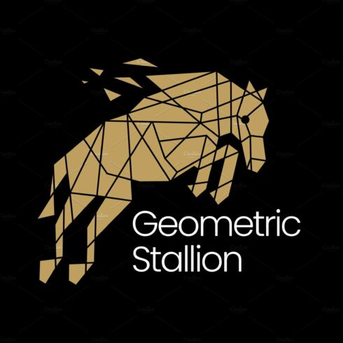 stallion horse geometric polygonal cover image.