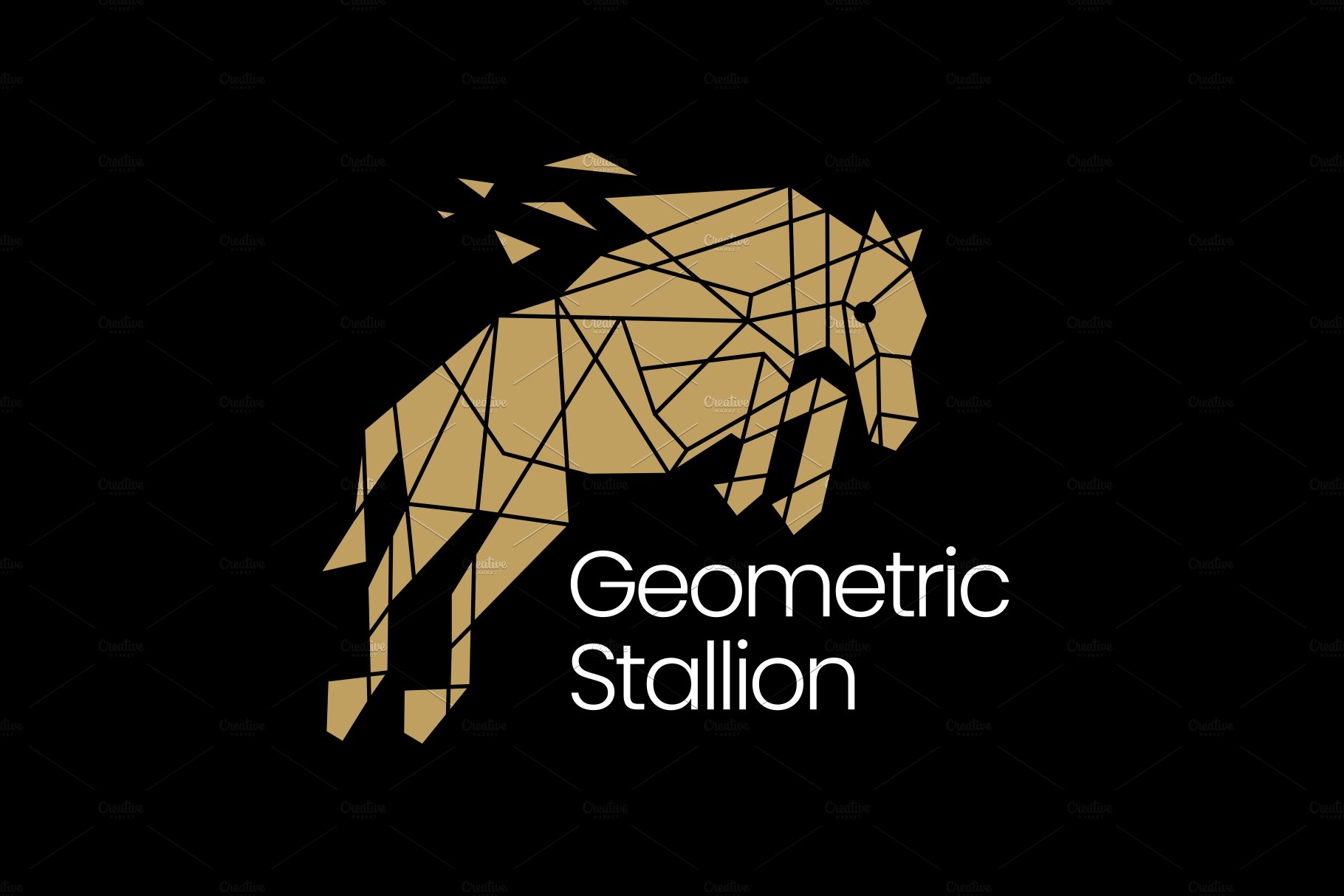 stallion horse geometric polygonal cover image.