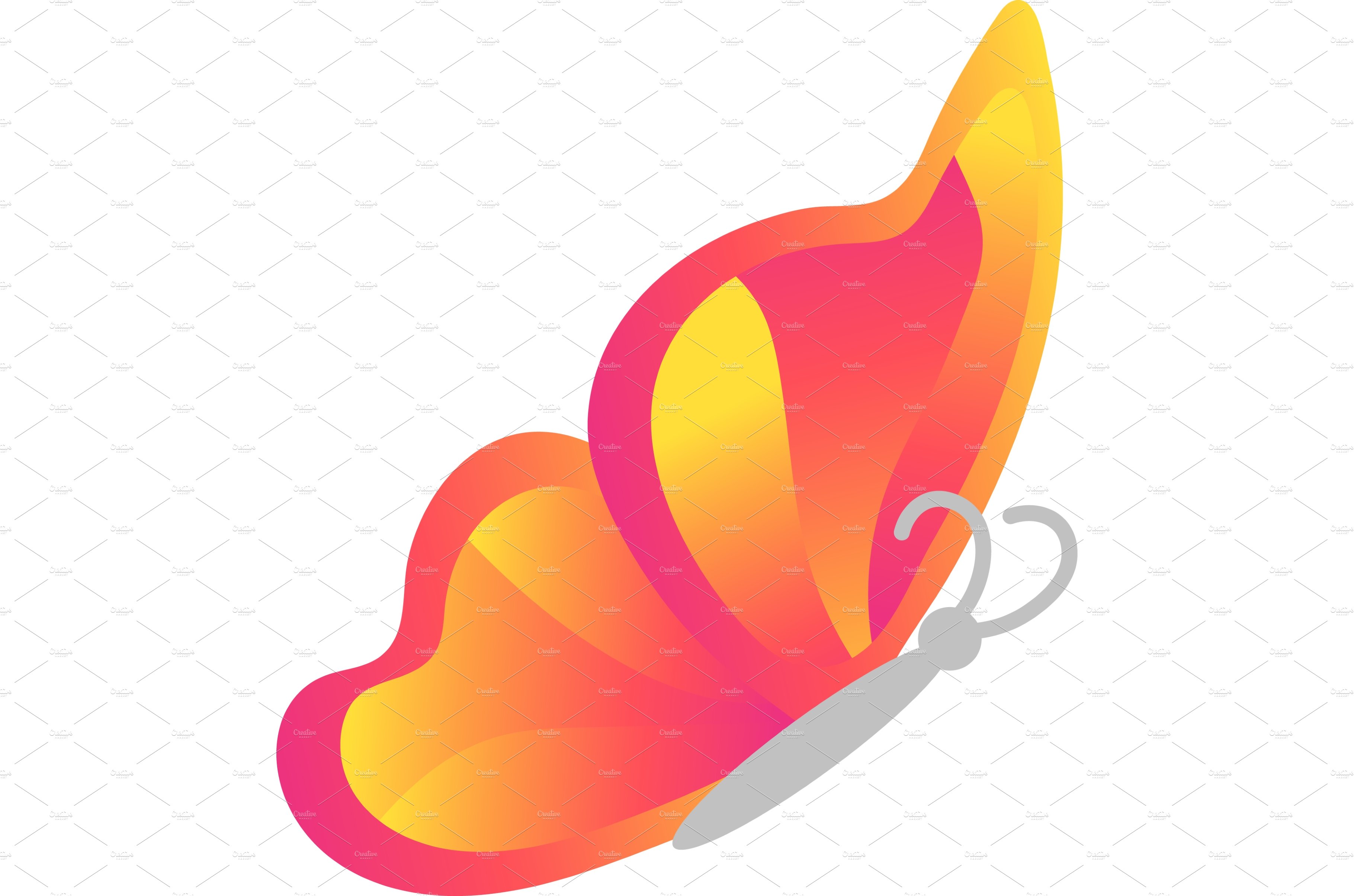 Butterfly vector insect icon cover image.