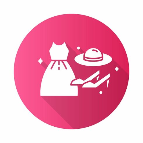Women fashion pink flat design icon cover image.