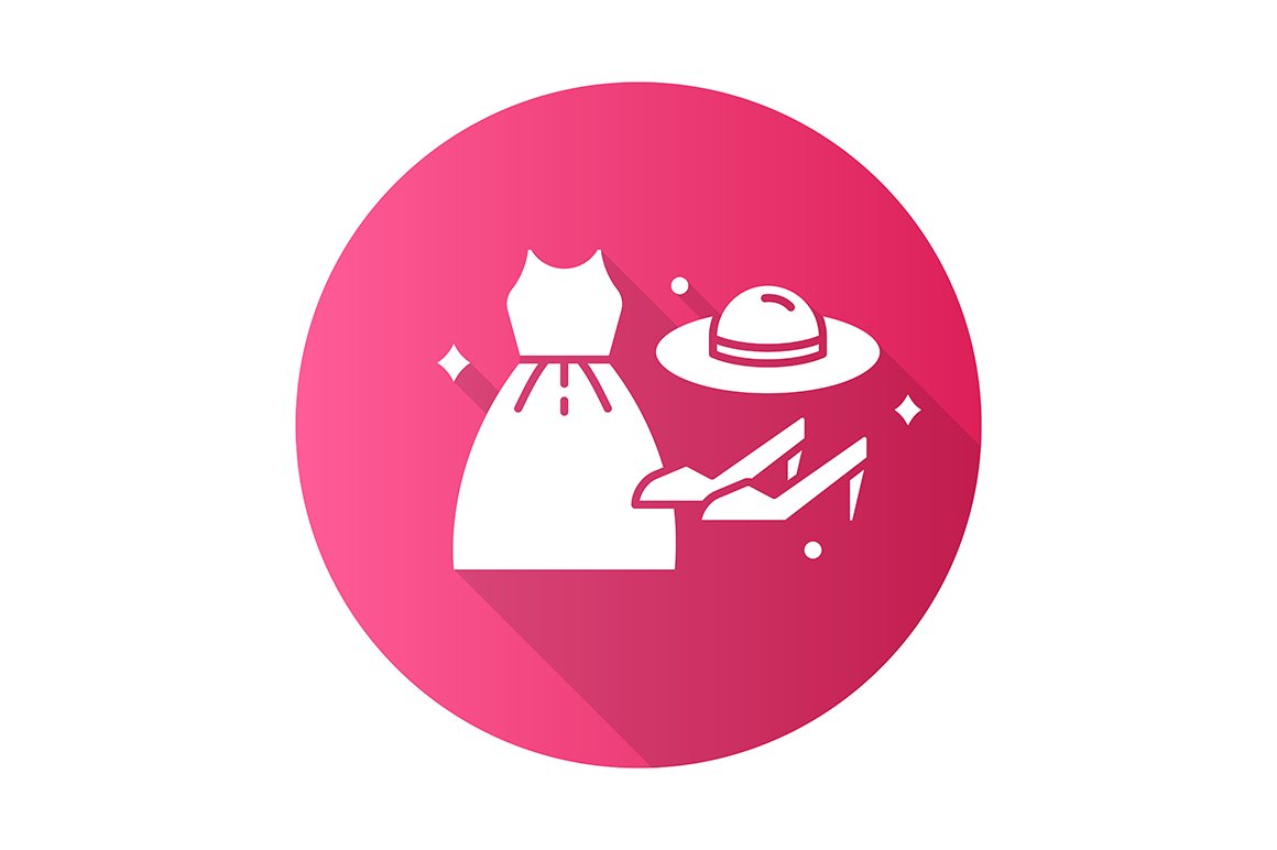 Women fashion pink flat design icon cover image.