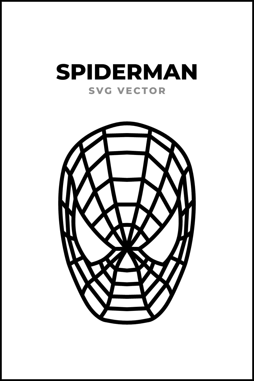 Spiderman face SVG Vector.