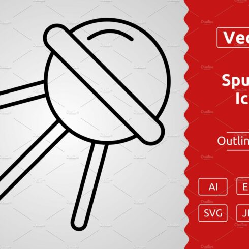 Vector Sputnik Outline Icon cover image.