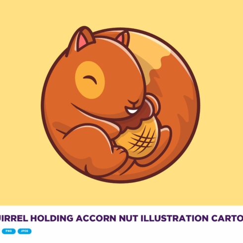 Cute Squirrel Holding Accorn Nut cover image.