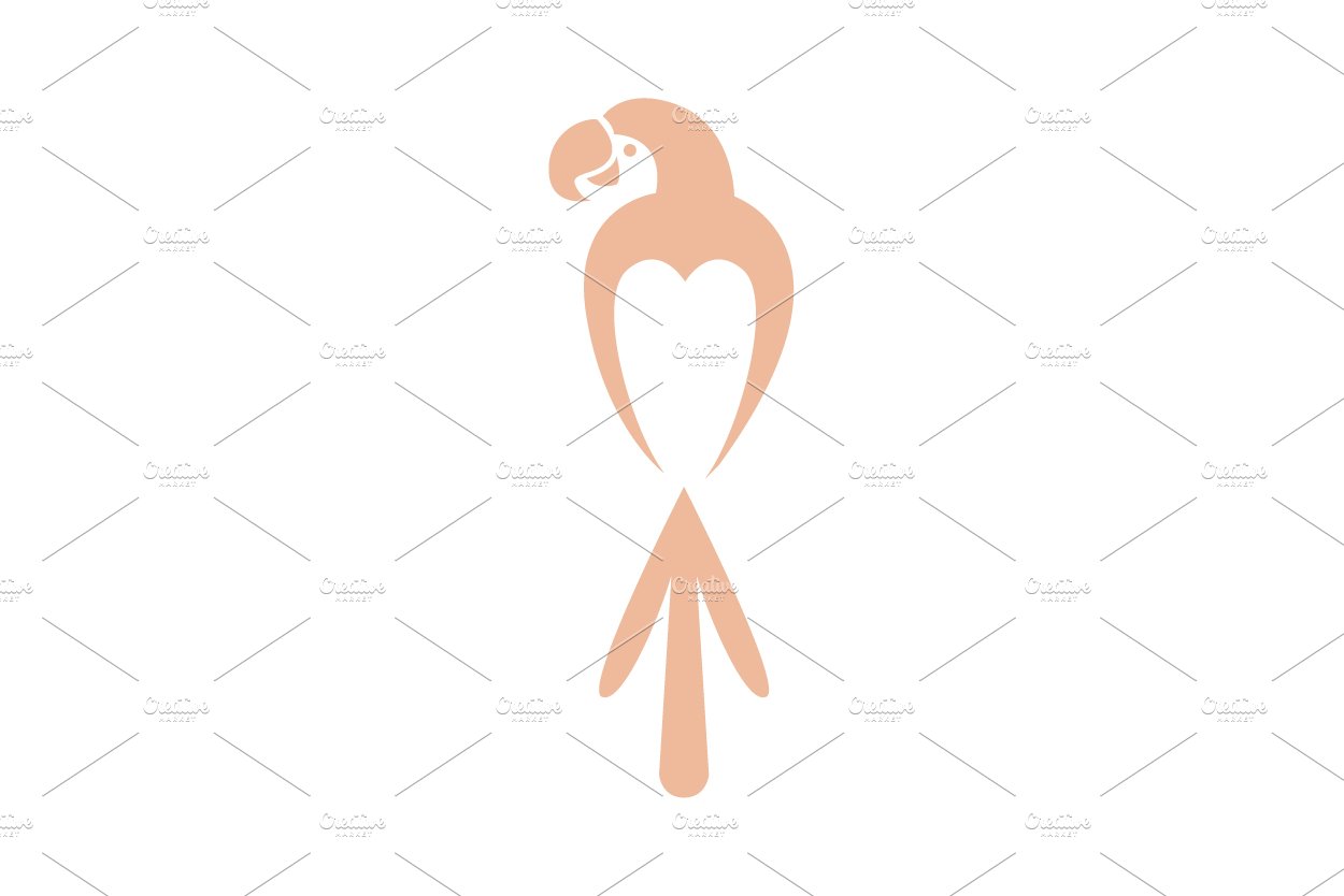 love shape with bird cockatoo logo cover image.