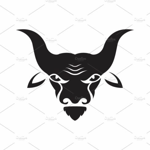 face black strong ox logo design cover image.