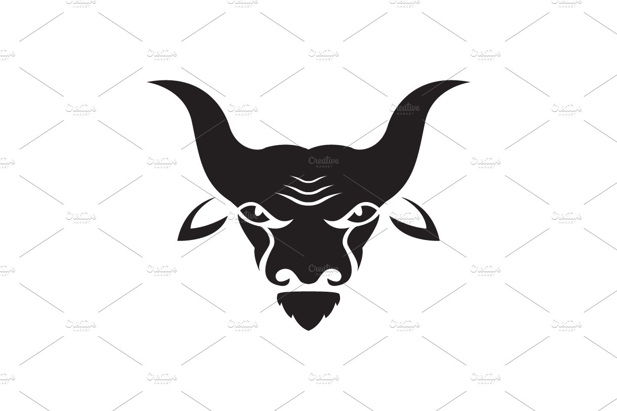 face black strong ox logo design cover image.