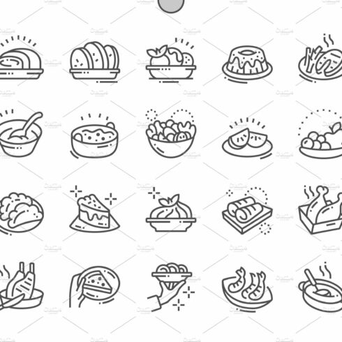 Dishes Line Icons cover image.