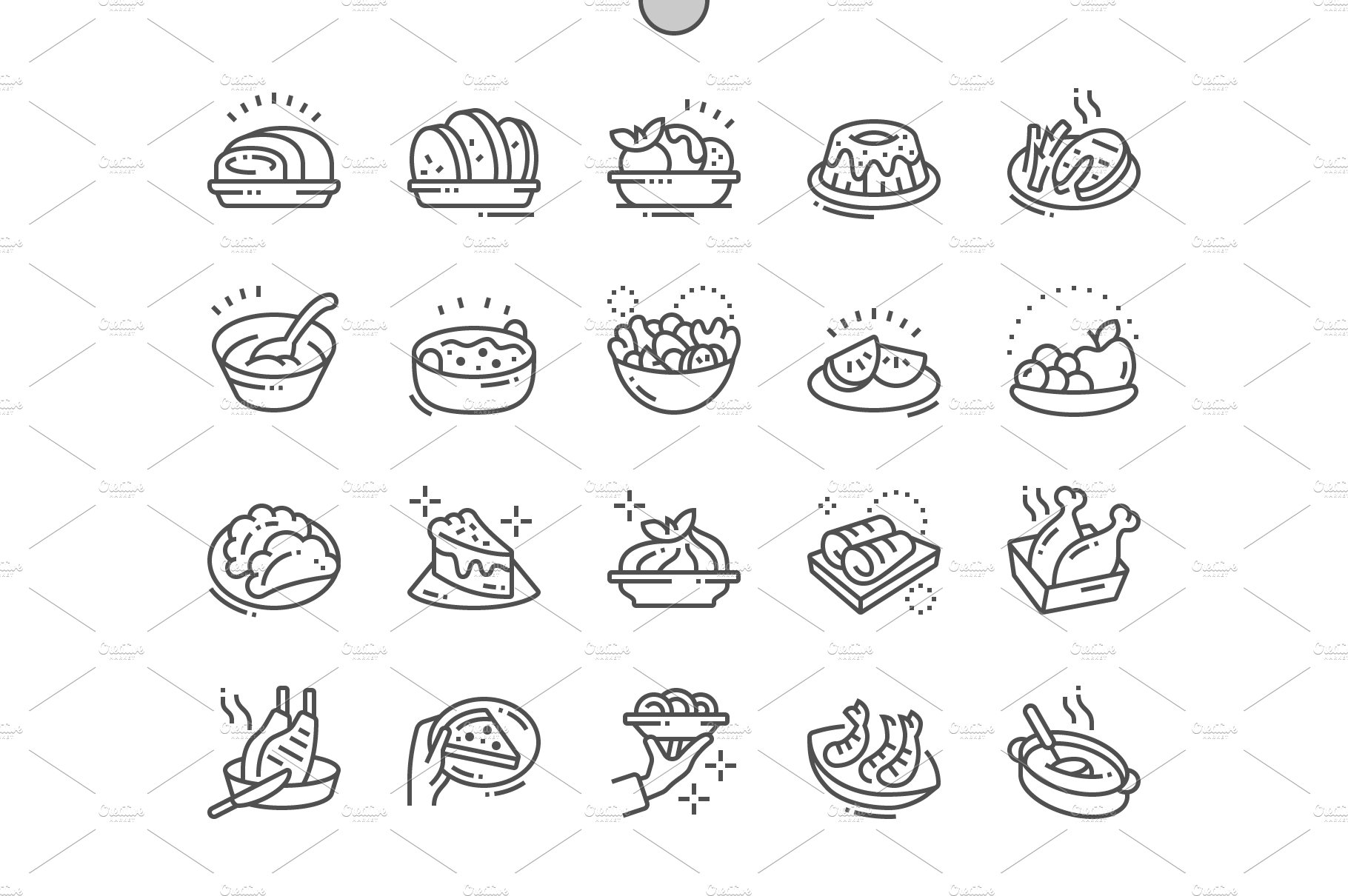 Dishes Line Icons cover image.