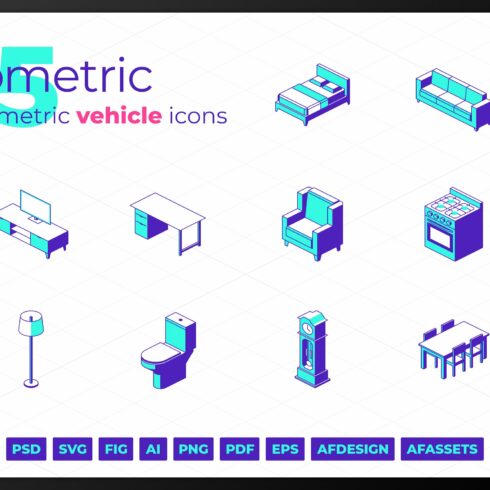 Icometric - Furniture Icons cover image.