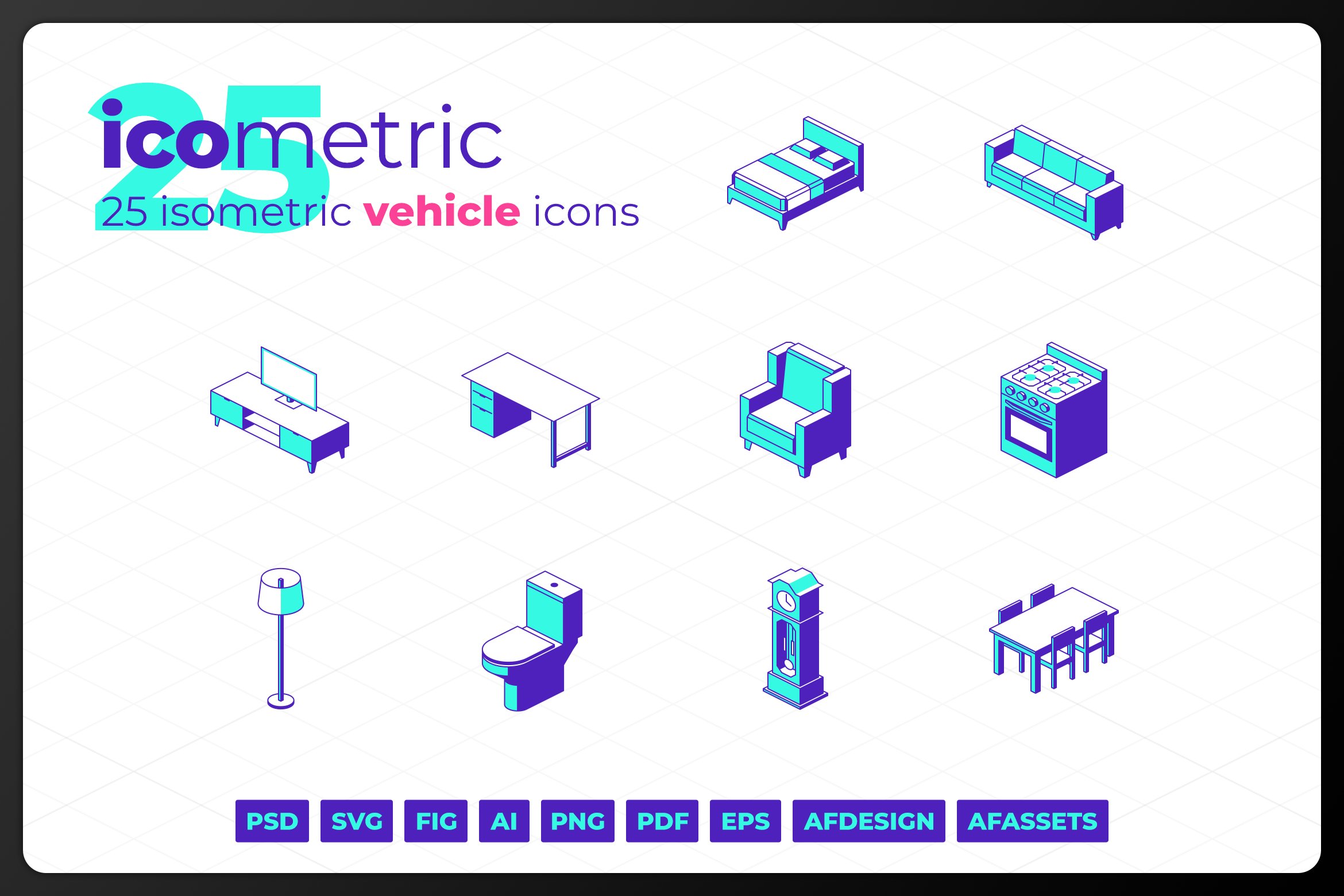 Icometric - Furniture Icons cover image.