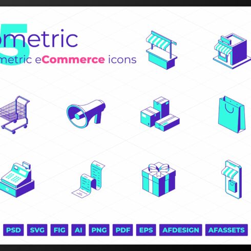 Icometric - eCommerce Icons cover image.