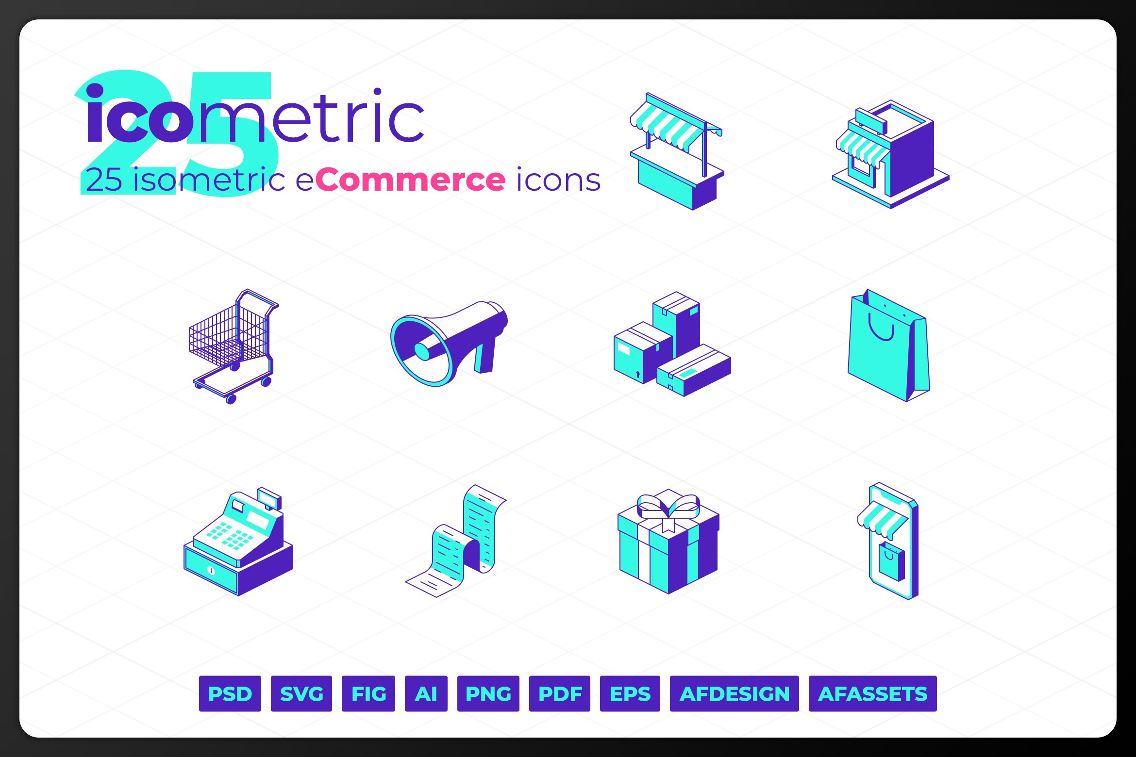 Icometric - eCommerce Icons cover image.