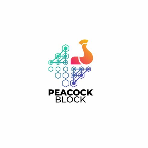 peacock Tech logo Design vector cover image.