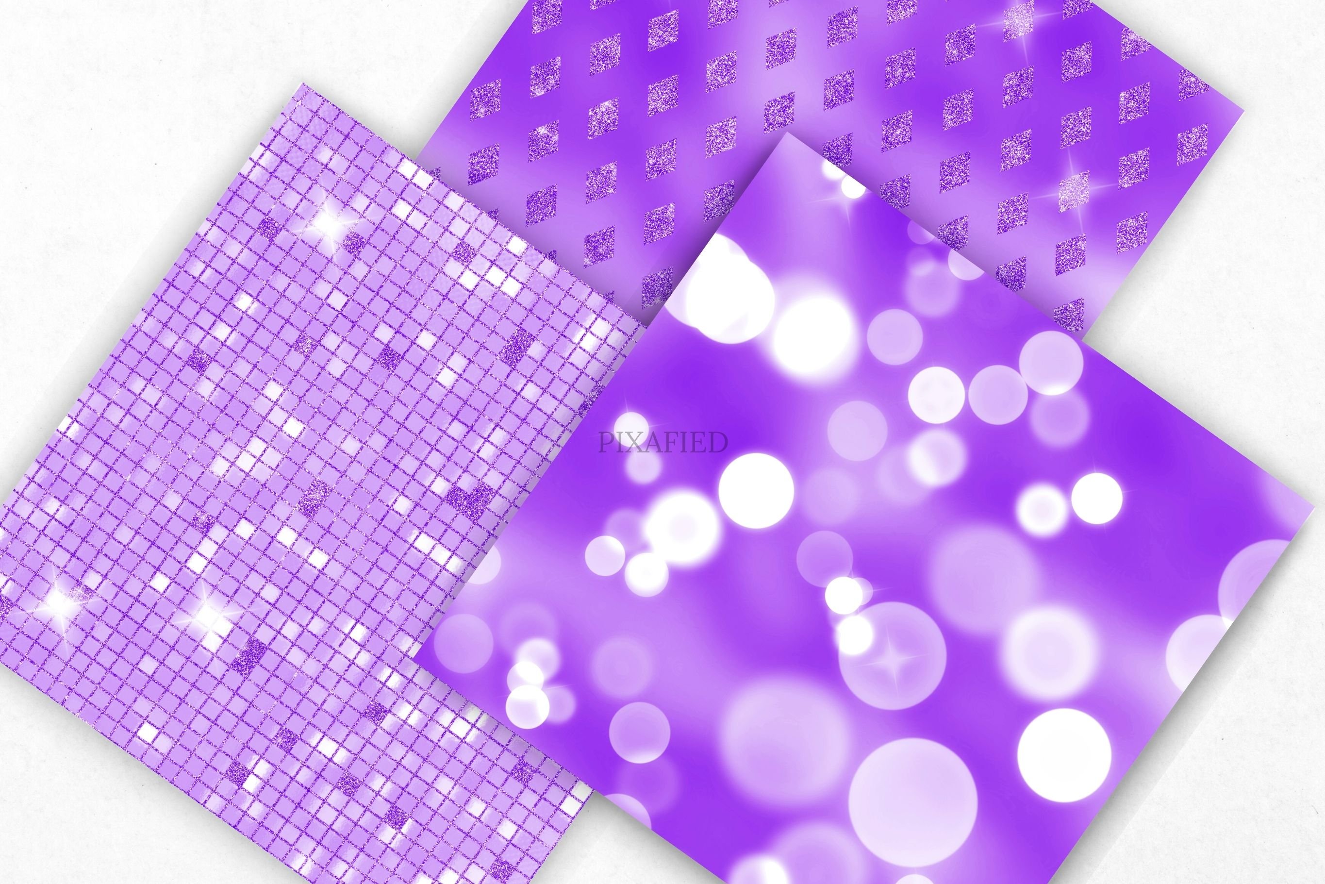Lavender Purple Glam Digital Paper preview image.