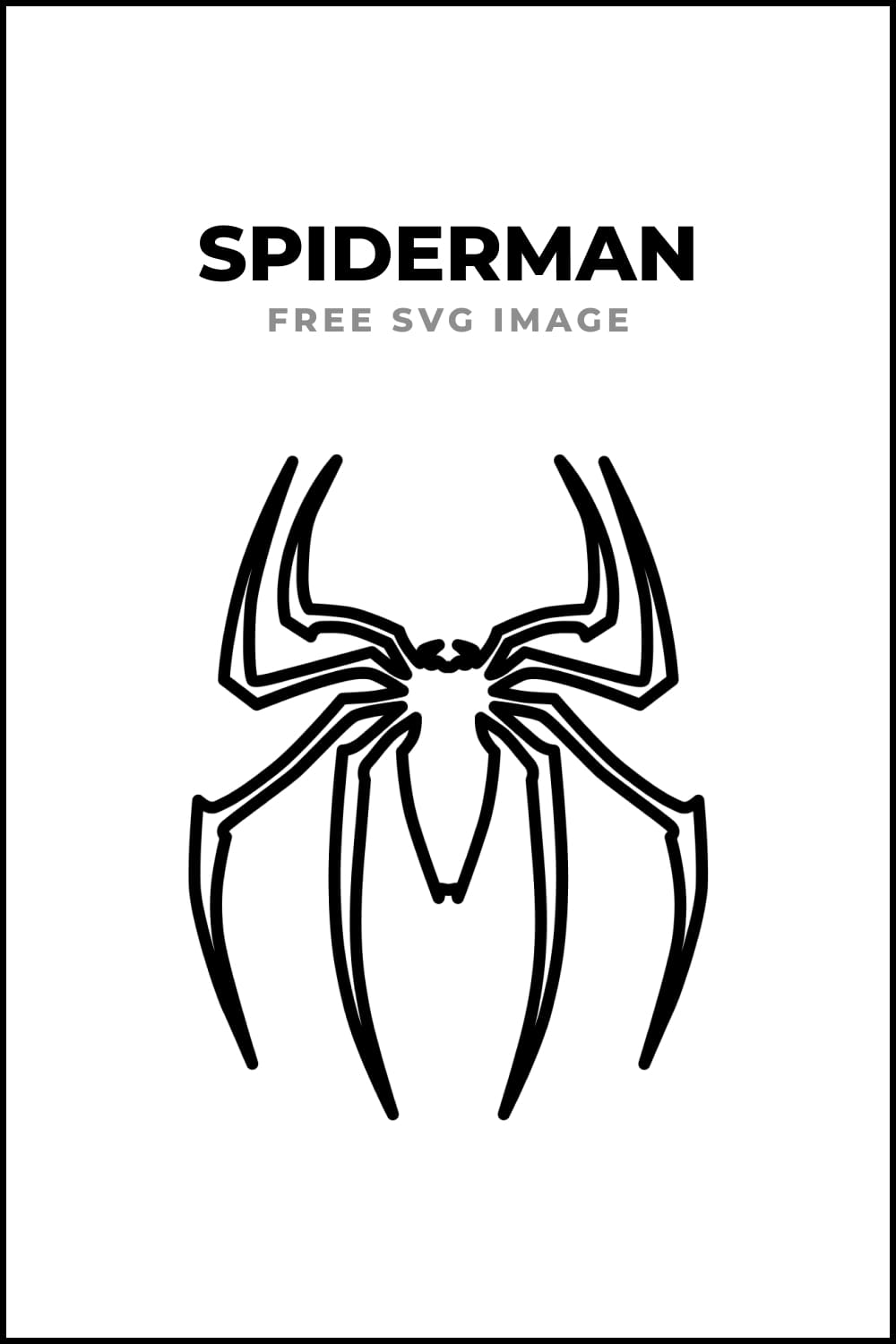 Spiderman logo in view of spider SVG.