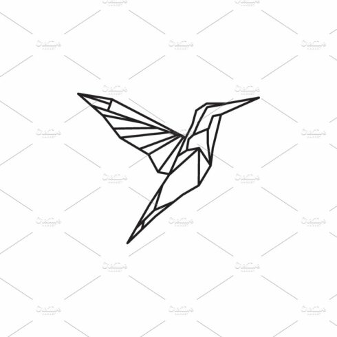 geometric line bird hummingbird logo cover image.